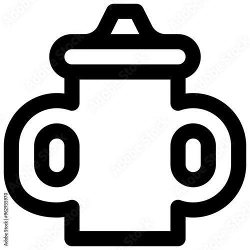 Adaptive mug. Editable stroke vector icon.