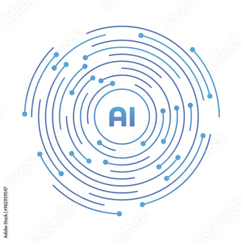 Unlock the Future of Technology with AI Iconography!. world of Artificial Intelligence with this unique and visually captivating AI icon. symbol of the future of innovation,Vector illustration concept