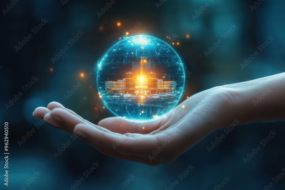 A hologram of a hospital, symbolizing the construction of healthcare facilities via foreign aid and the commitment to improving health outcomes in vulnerable communities. A hologram of a hospital, symbolizing the construction of healthcare facilities via foreign aid and the commitment to improving health outcomes in vulnerable communities.