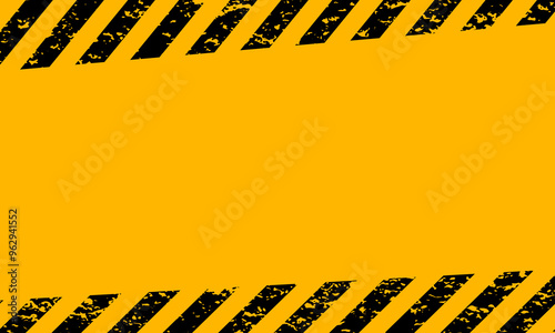 black and yellow stripes texture contruction sign banner background