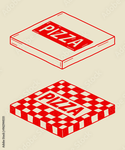 Pizza box set