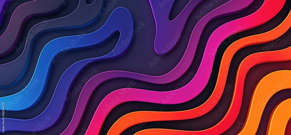Obraz premium Abstract background with colorful wavy lines. Perfect for modern, trendy designs.