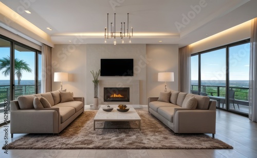 Modern luxury living room interior design