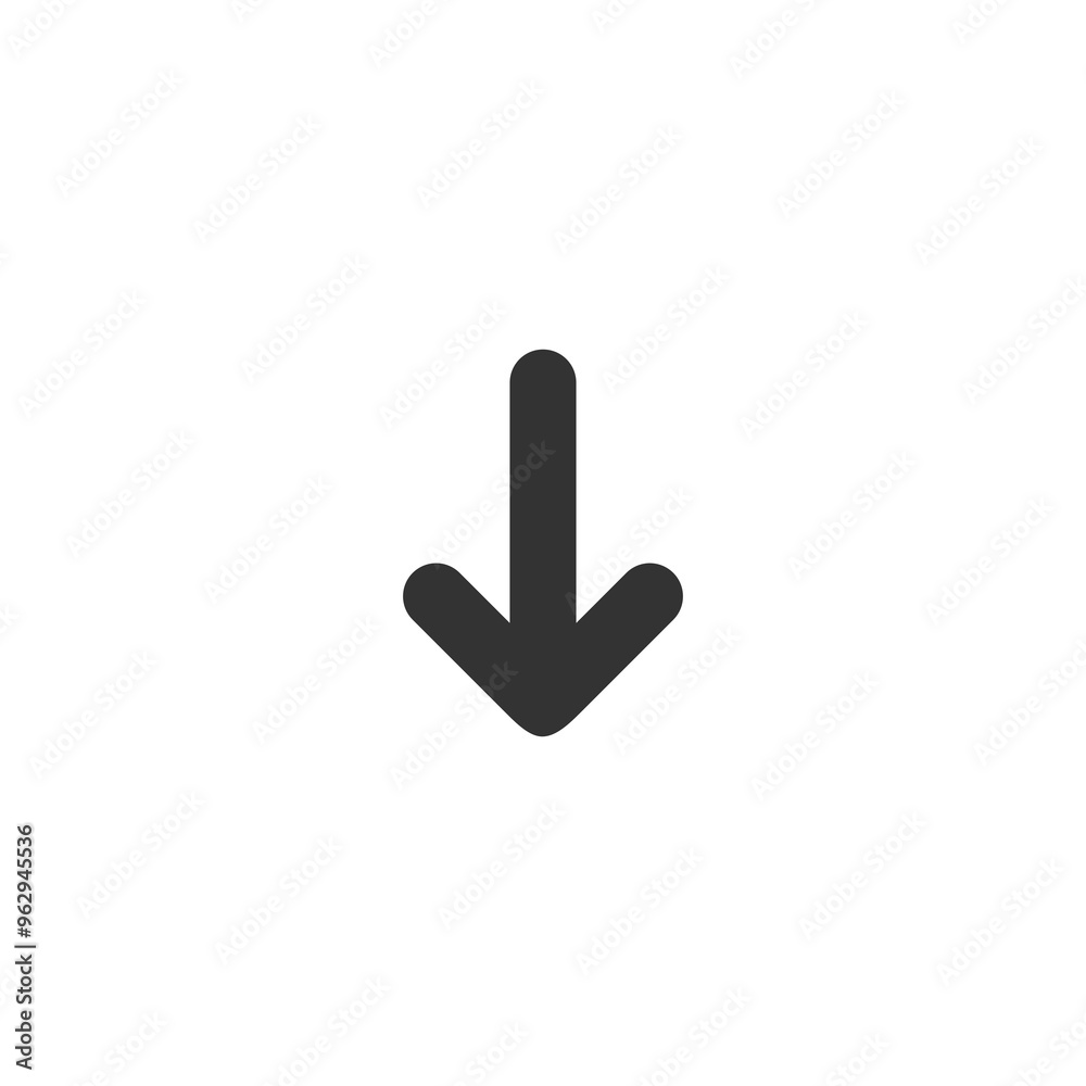 Arrow down icon isolated on transparent background Arrow down icon isolated on transparent background