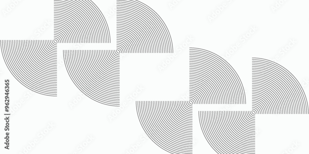 Circular spiral sound wave rhythm from lines. vektor