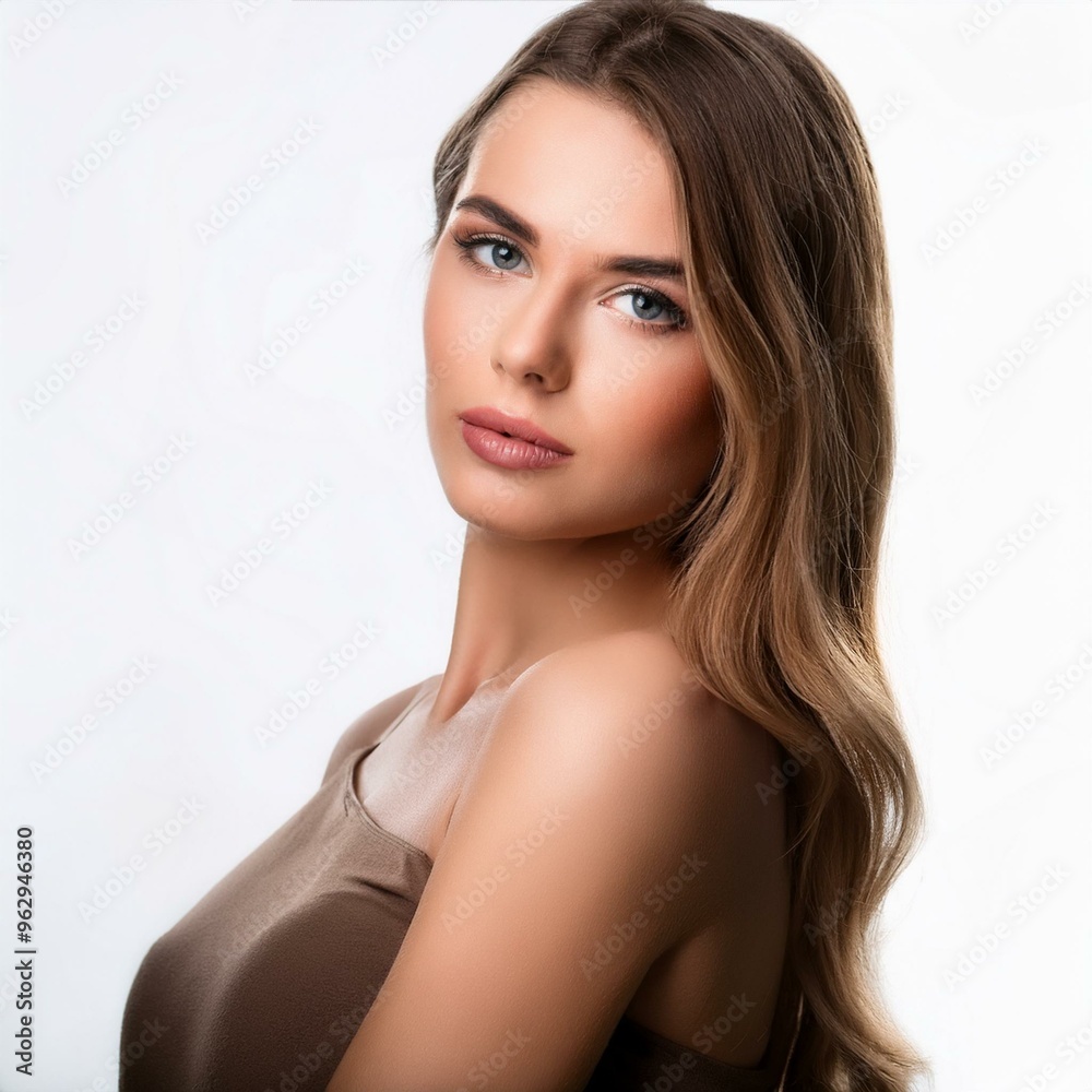 beautiful young woman portrait, AI generated beautiful young woman portrait, AI generated