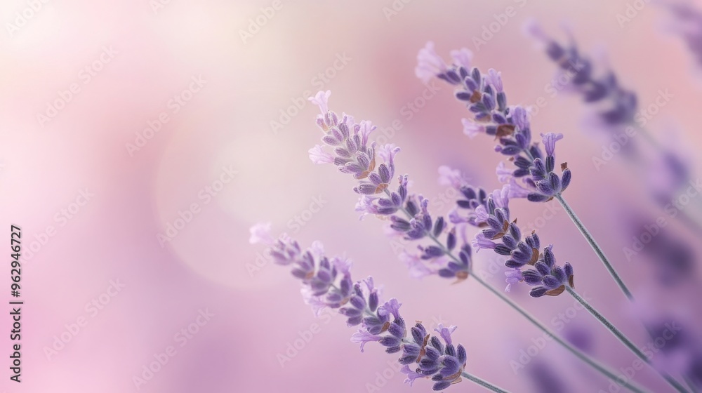 Obraz premium lavender flowers on a white background
