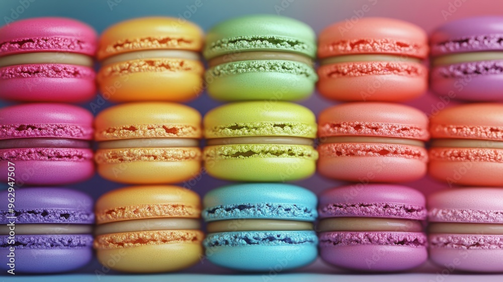 Obraz premium macaroons on a table