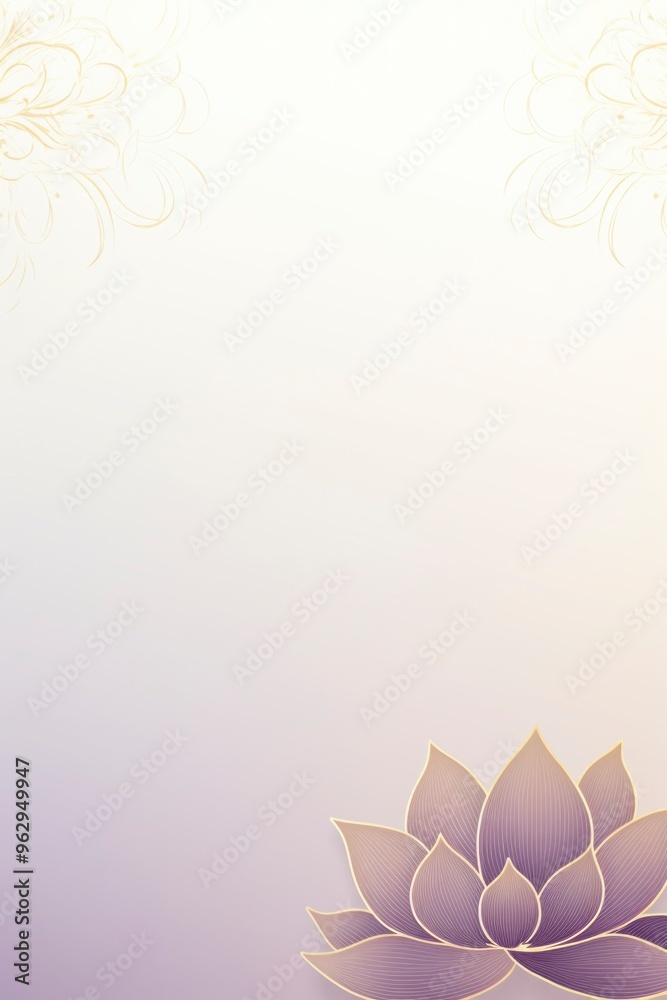 Naklejka premium Abstract lotus flower pattern purple color