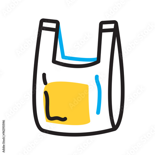 Vector  multicolor icon for Polythylene