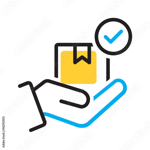 Vector  multicolor icon for Receive