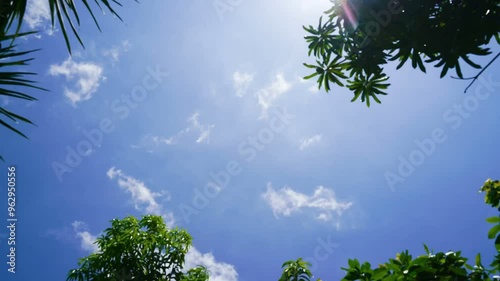 Timelapse  clouds and blue sunny sky,  white clouds over blue sky, Aerial view,  nature blue sky white cleat weather, Clouds gathering before the rain