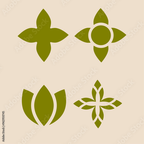 Collection of spring colorful flower elements vector. Set floral of wildflower, leaf branch, other background. Hand drawn blossom illustration for.Vector Beautiful Flowers Set