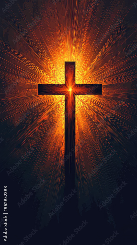A radiant cross, bathed in divine light, glows against a dark, textured background. Its presence radiates hope and faith, illuminating the unknown. A radiant cross, bathed in divine light, glows against a dark, textured background. Its presence radiates hope and faith, illuminating the unknown.