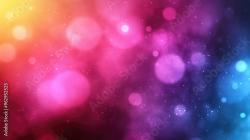 Colorful lights in a dreamy haze