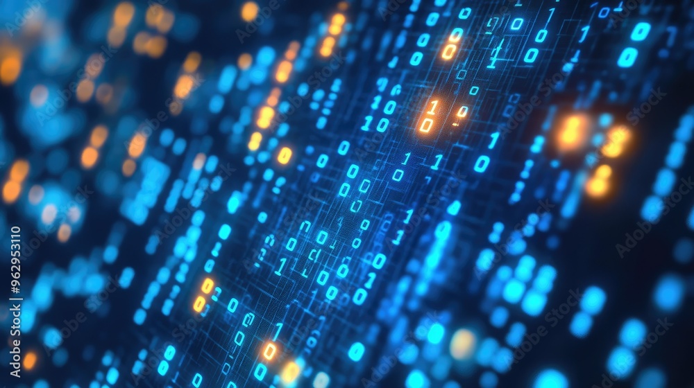 Binary code abstract pattern Binary code abstract pattern