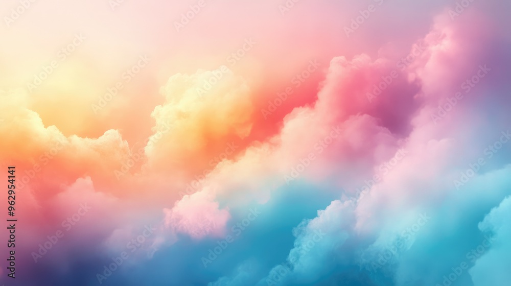 Ethereal clouds in abstract serenity Ethereal clouds in abstract serenity