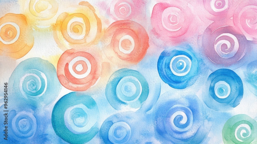 Dreamy watercolor swirls Dreamy watercolor swirls