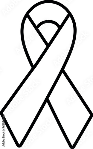 Cancer awareness ribbon. Cancer ribbon illustration vector