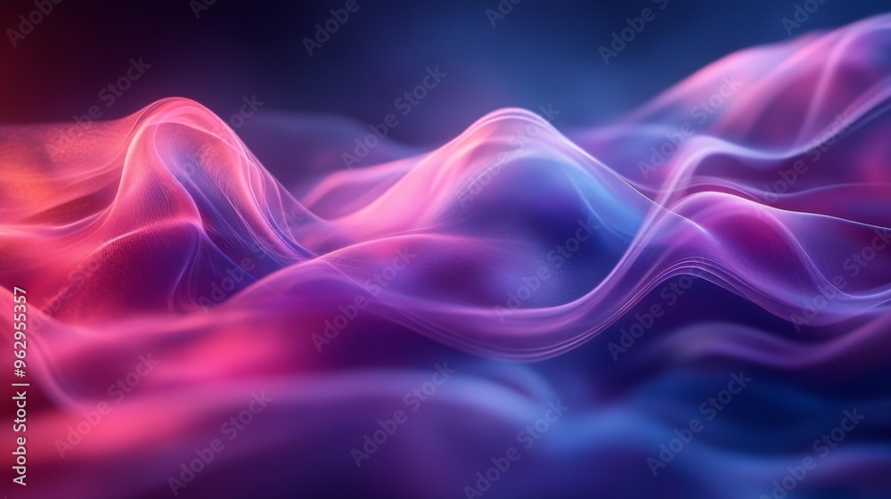 Abstract waves of light in a surreal pink and blue color palette Generative AI Abstract waves of light in a surreal pink and blue color palette Generative AI