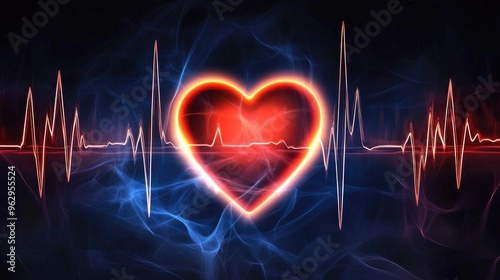 Heart Beats with medical backgrounds