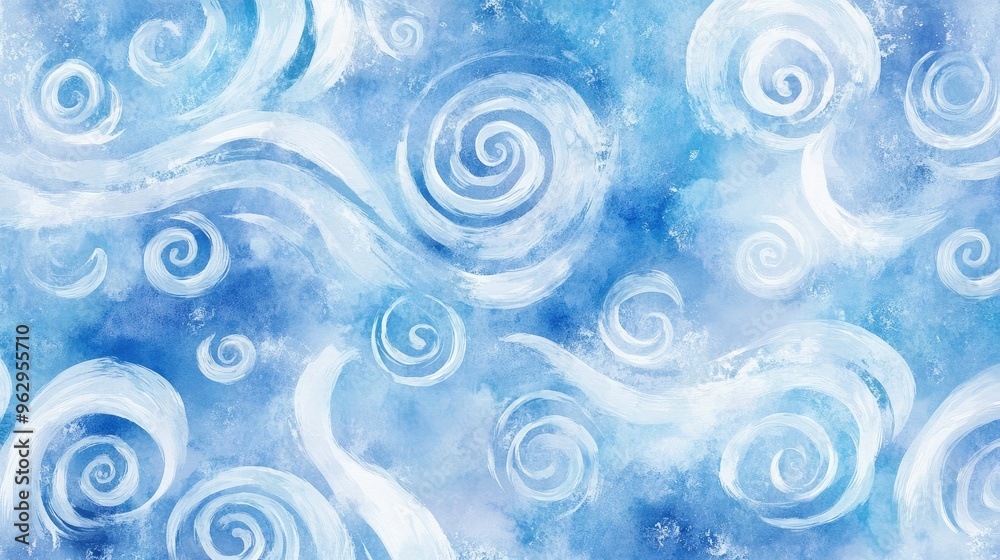 Dreamy watercolor swirls