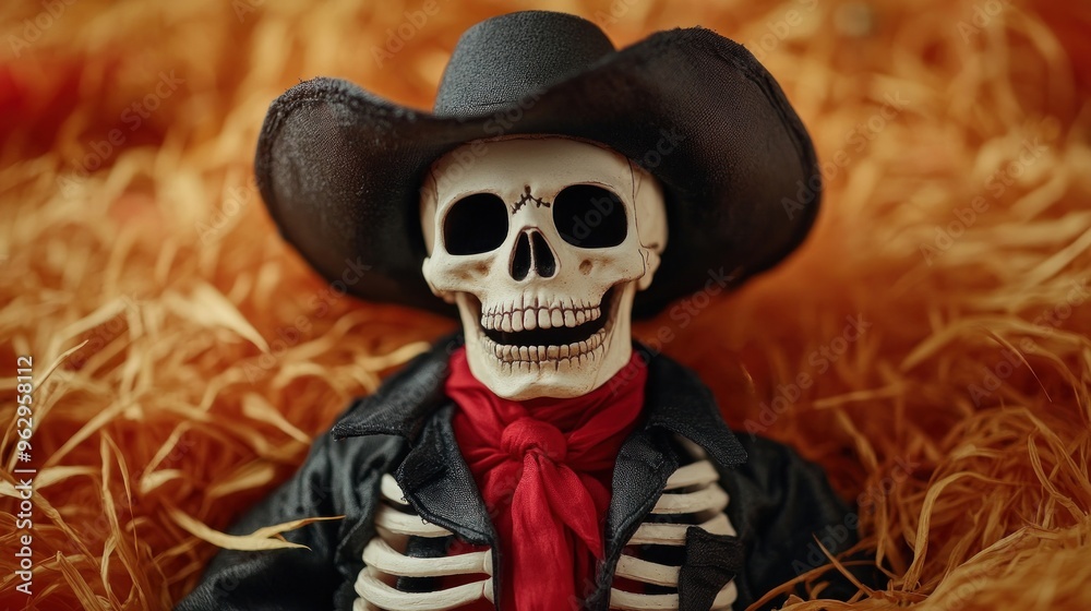 Skeleton in a Cowboy Hat. Skeleton in a Cowboy Hat.