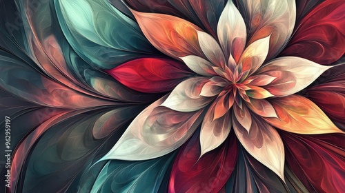 Beautiful abstract colorful flower design