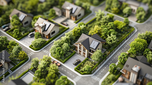 adastral map with house, free land parcel for house construction - building activity and construction industry concept.