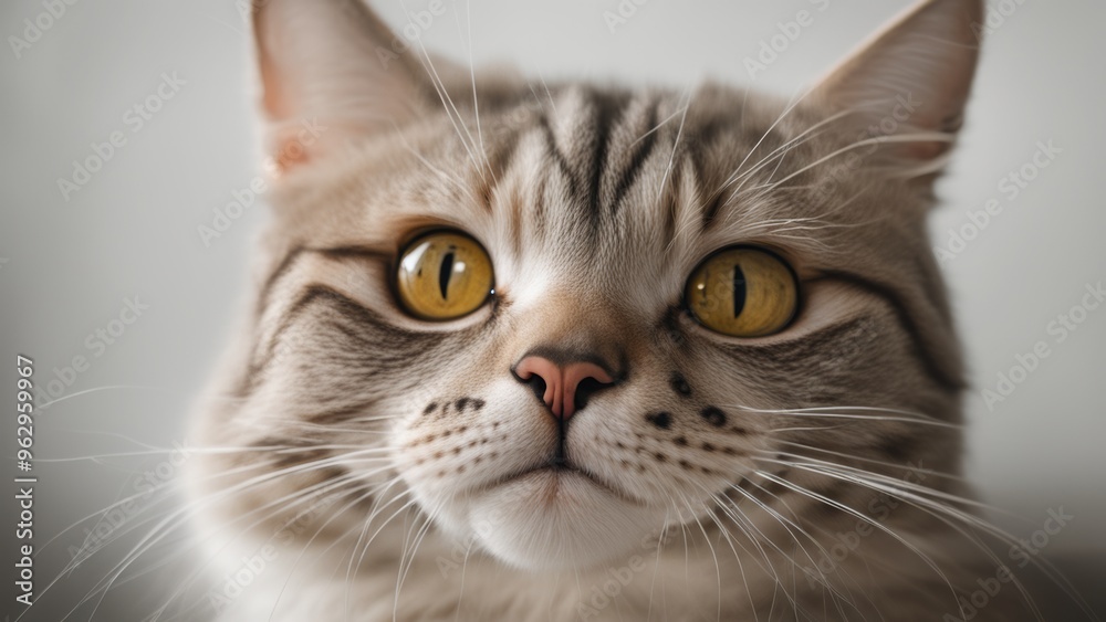 close up, portrait of a cat