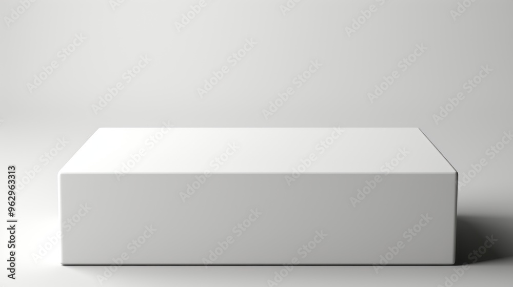 white product stand on a white background with shadow white product stand on a white background with shadow
