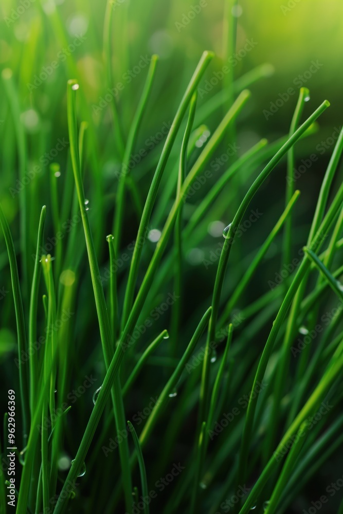 Fresh green chives plant close up. Densely packed grass with curled leaves glisten after rain. Perfect for eco food, garden, nature, and outdoor themes. Fresh green chives plant close up. Densely packed grass with curled leaves glisten after rain. Perfect for eco food, garden, nature, and outdoor themes.