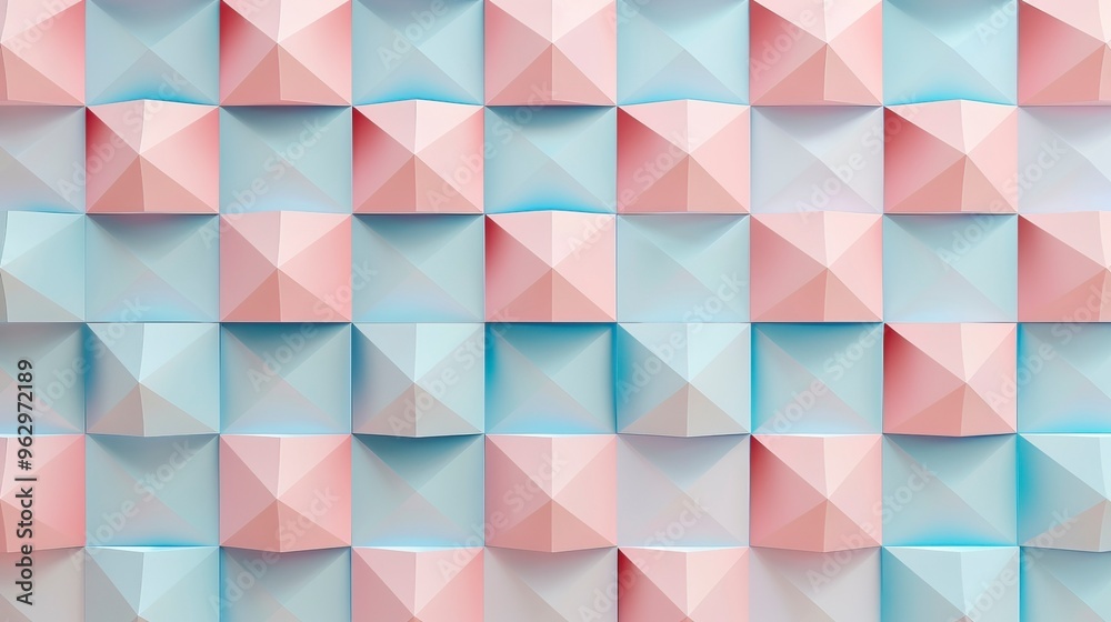 Obraz premium Pink and blue geometric pattern