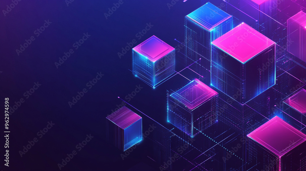 Abstract blue halftone circle futuristic. technology abstract neon light background, empty space scene Abstract blue halftone circle futuristic. technology abstract neon light background, empty space scene
