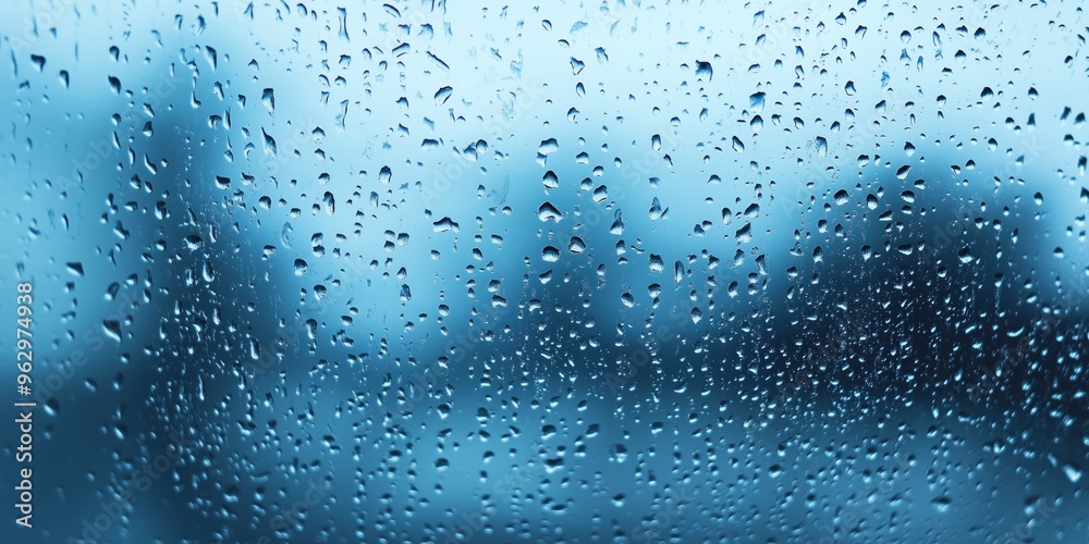 Water Droplets on Blue Background: Realistic Condensation Texture for Fresh, Clean, and Pure Design Elements in Advertising and Graphic Projects Water Droplets on Blue Background: Realistic Condensation Texture for Fresh, Clean, and Pure Design Elements in Advertising and Graphic Projects