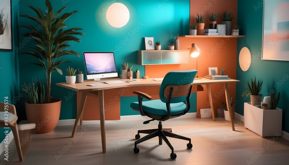 Photo interior modern design room 3d illustration Photo interior modern design room 3d illustration