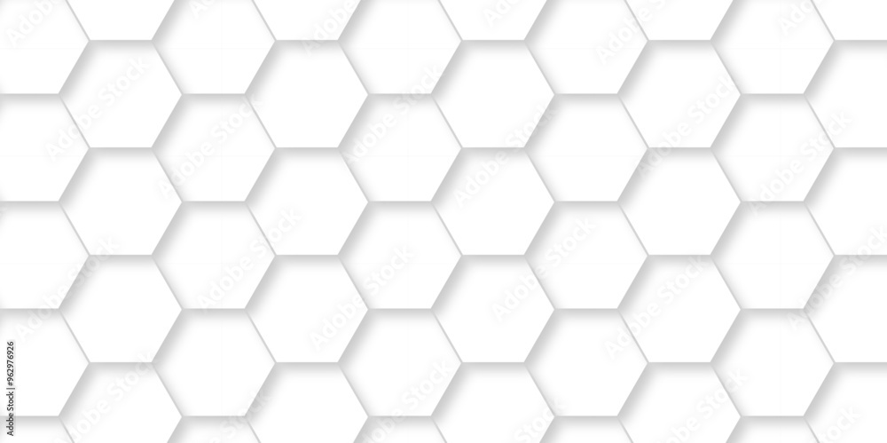 Abstract White Hexagonal Background. Luxury White Pattern. Vector Illustration. 3D Futuristic abstract honeycomb mosaic white background. geometric mesh cell texture. modern futuristic wallpaper. Abstract White Hexagonal Background. Luxury White Pattern. Vector Illustration. 3D Futuristic abstract honeycomb mosaic white background. geometric mesh cell texture. modern futuristic wallpaper.