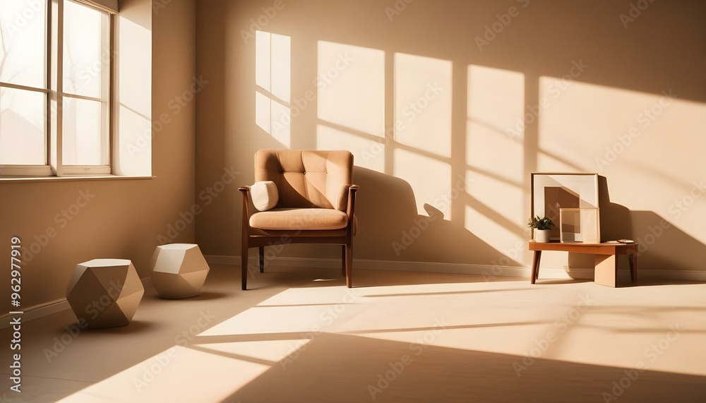 Photo interior modern design room 3d illustration Photo interior modern design room 3d illustration