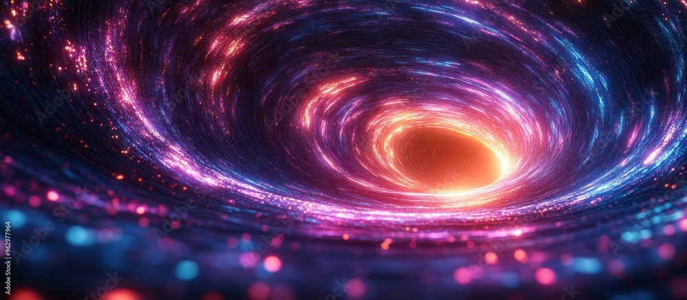A mesmerizing swirling vortex of light A mesmerizing swirling vortex of light