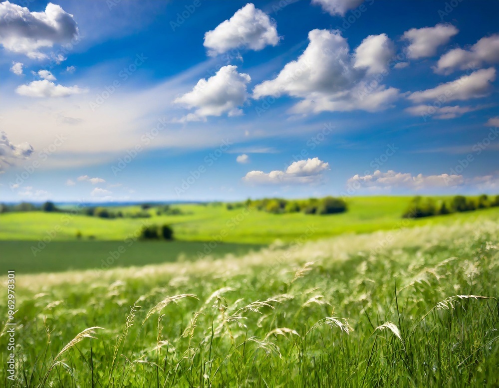 Obraz premium Zielona łąka