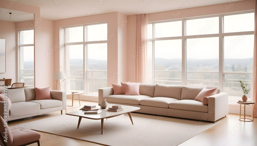 Photo interior modern design room 3d illustration Photo interior modern design room 3d illustration
