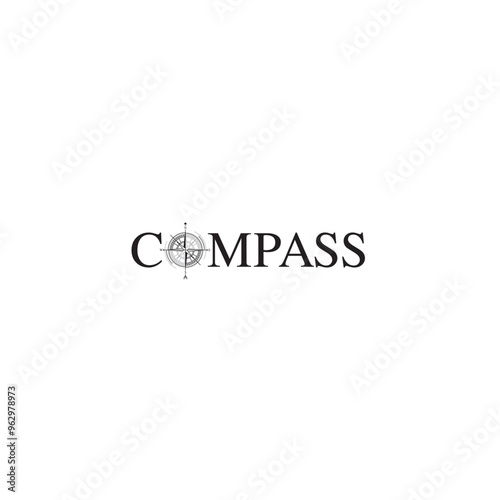 Compass logo or wordmark design