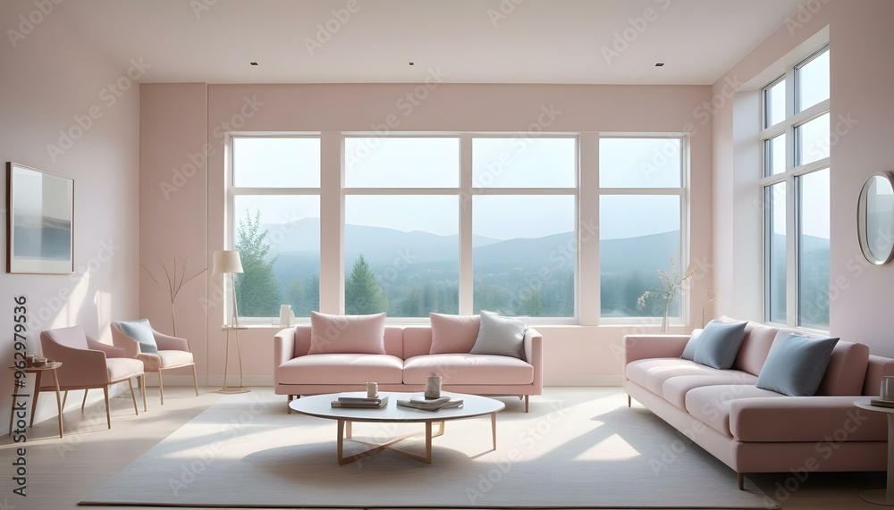 Photo interior modern design room 3d illustration Photo interior modern design room 3d illustration