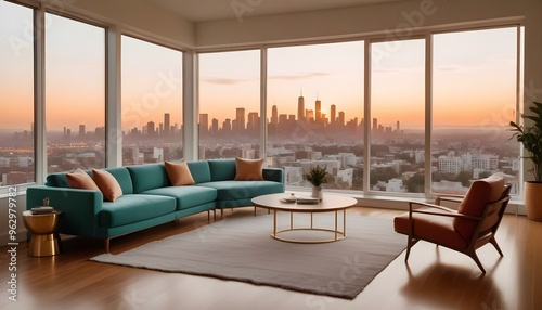 Photo interior modern design room 3d illustration