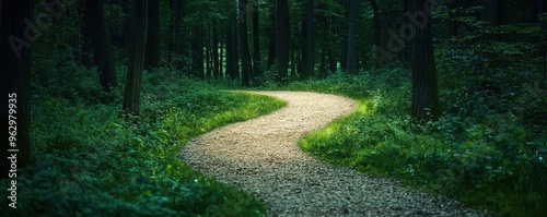 A moonlit path in a forest, leading to nowhere, aimlessness, lost in life s journey photo