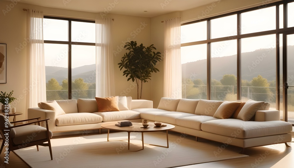 Photo interior modern design room 3d illustration Photo interior modern design room 3d illustration