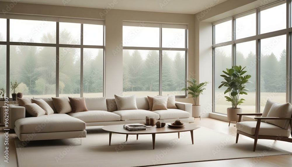 Photo interior modern design room 3d illustration Photo interior modern design room 3d illustration