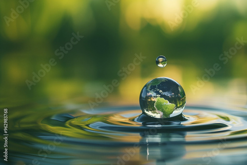 World Water Day Concept. Every Drop Matters. Saving water and world environmental protection and earth day.


 photo