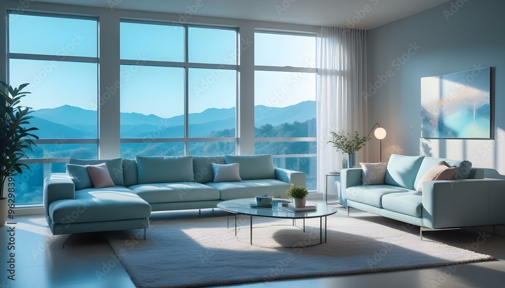 Photo interior modern design room 3d illustration Photo interior modern design room 3d illustration