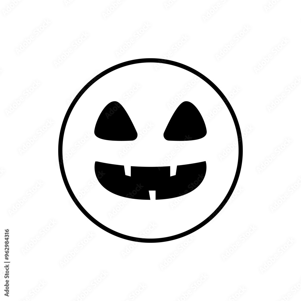Halloween face icon vector. Scary face illustration sign. Funny Face symbol. Pumpkin face logo. Halloween face icon vector. Scary face illustration sign. Funny Face symbol. Pumpkin face logo.